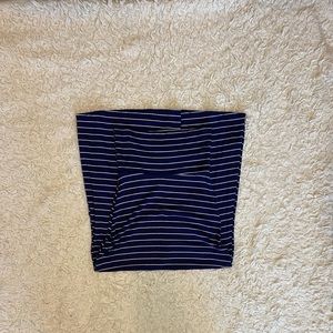 Mono B Navy & White Stretch Maxi Skirt Size Small